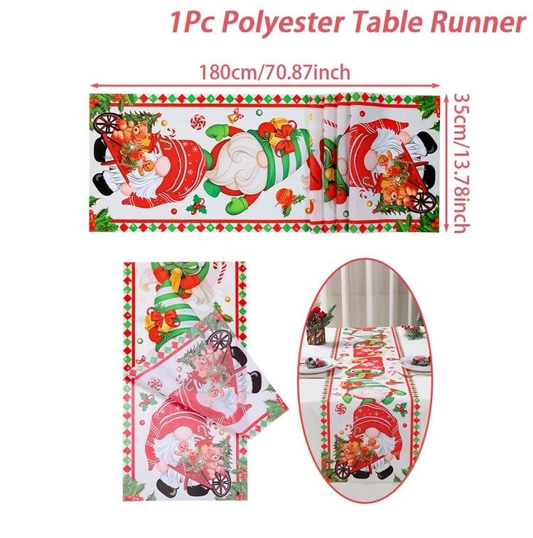 Caminho de Mesa de Natal – Decoração Merry Christmas para Casa, Festa e Ano Novo