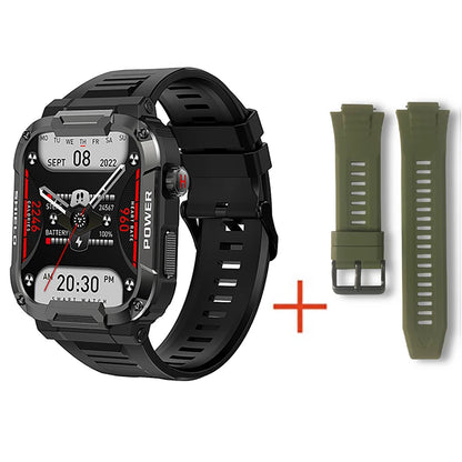 Smartwatch Militar 2025 – GPS, Chamadas BT, Fitness, À Prova d’Água, Compatível Android e iOS