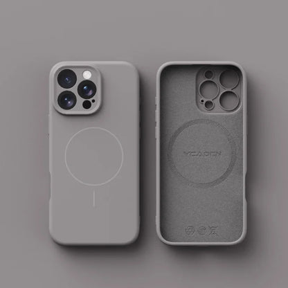Capa de Celular em Silicone Líquido com MagSafe – Proteção Magnética p/ iPhone 11 ao 16 Pro Max
