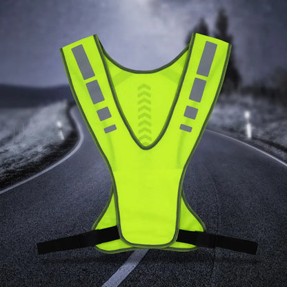 Colete Refletivo Esportivo Ajustável para Corrida e Ciclismo Noturno