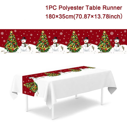 Caminho de Mesa de Natal – Decoração Merry Christmas para Casa, Festa e Ano Novo
