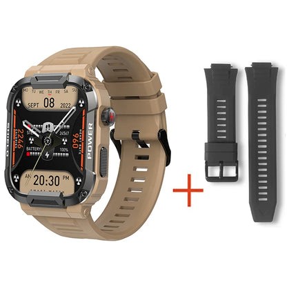 Smartwatch Militar 2025 – GPS, Chamadas BT, Fitness, À Prova d’Água, Compatível Android e iOS