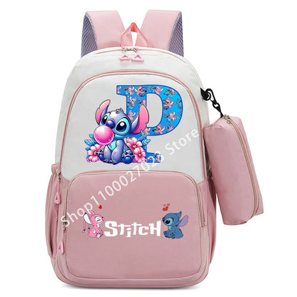 Mochila Escolar Disney Stitch – Grande Capacidade, Resistente à Água e Ideal para Crianças e Adolescentes
