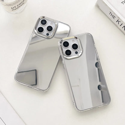 Capa de Celular Espelhada Luxo – Acrílico Resistente com Acabamento Metalizado p/ iPhone 11 ao 17 Pro Max