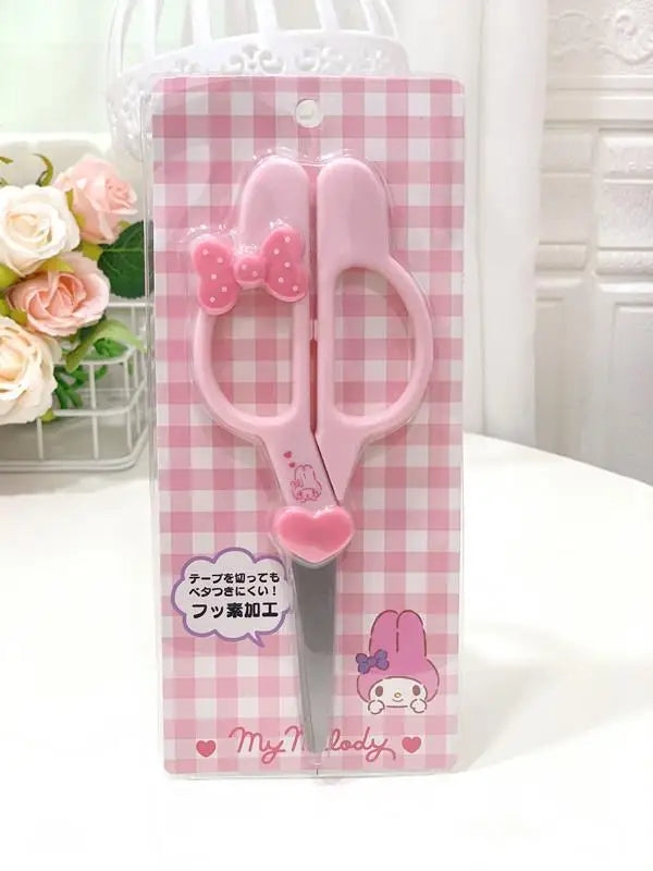 Tesoura Sanrio Kawaii – Kuromi, Cinnamoroll e Melody, Criativa para Escola, Escritório e Presentes