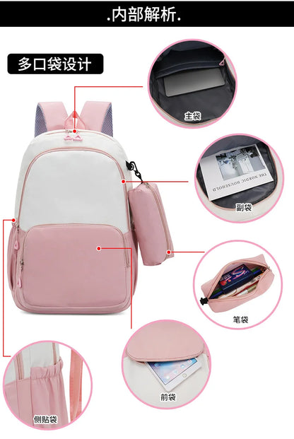 Mochila Escolar Disney Stitch – Grande Capacidade, Resistente à Água e Ideal para Crianças e Adolescentes