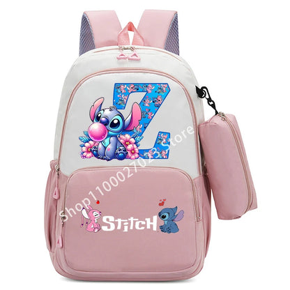 Mochila Escolar Disney Stitch – Grande Capacidade, Resistente à Água e Ideal para Crianças e Adolescentes