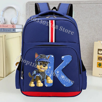 Mochila Escolar Patrulha Canina – Estampa com Letras, Grande Capacidade para Estudantes, Meninos e Meninas