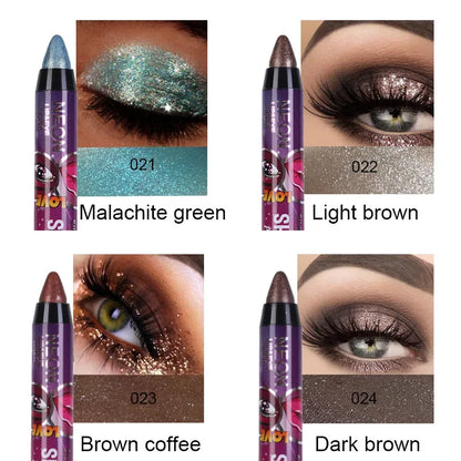 Lápis 2 em 1 Sombra e Batom – À Prova d’Água, Longa Duração e Efeito Glitter