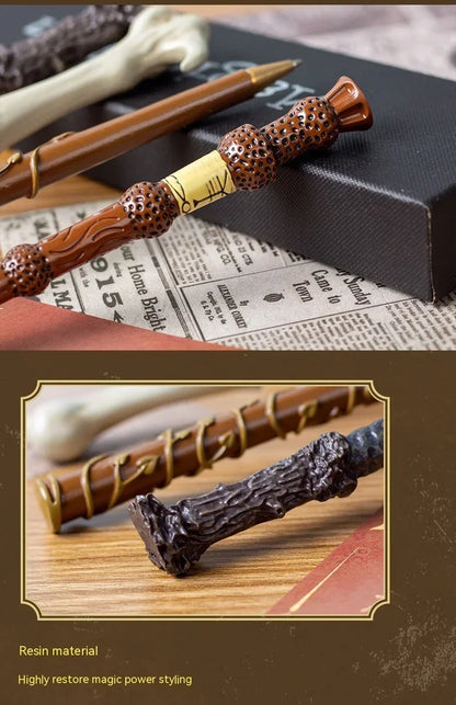 Caneta Varinha Harry Potter – Criativa em Resina, Presente Escolar e de Aniversário