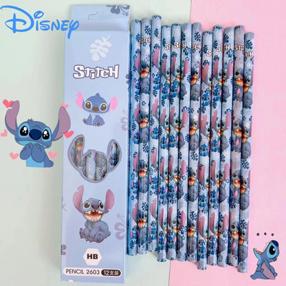 Kit 12 Lápis Disney Lilo & Stitch –  Presente Criativo Infantil Lápis de Colorir