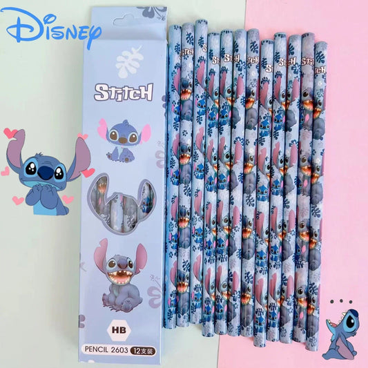 Kit 12 Lápis Disney Lilo & Stitch –  Presente Criativo Infantil Lápis de Colorir