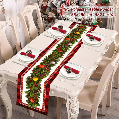 Caminho de Mesa de Natal – Decoração Merry Christmas para Casa, Festa e Ano Novo