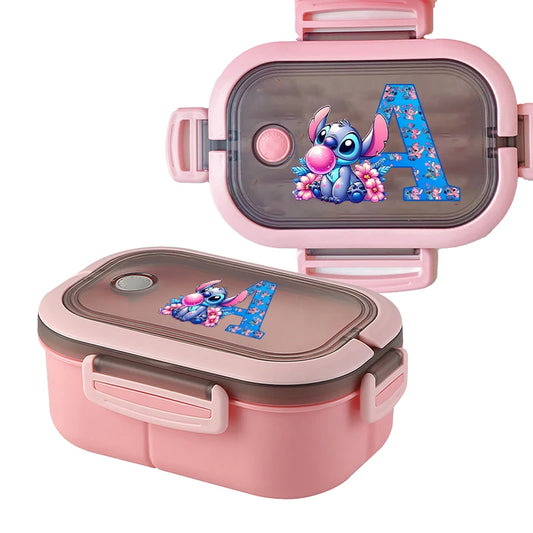 Lancheira Disney Stitch – Caixa de Armazenamento de Alimentos Fofa e Prática para Escola, Trabalho e Passeios
