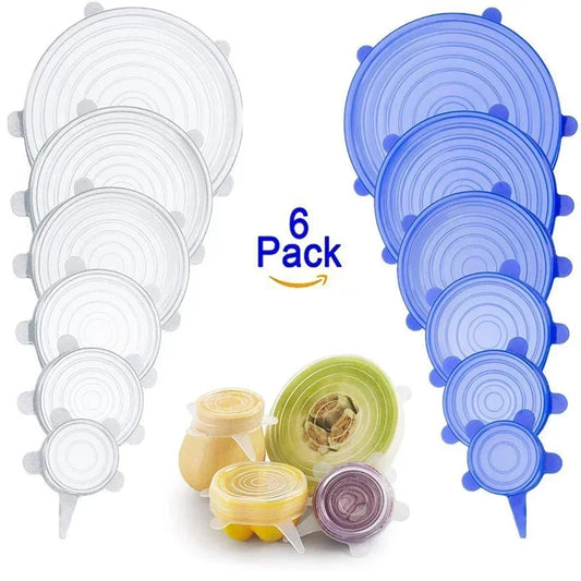 Tampa de Silicone Esticável Reutilizável – Conserva Alimentos, Sela Tigelas e Substitui Plástico Filme