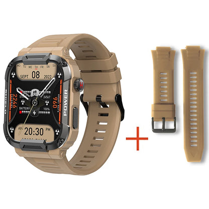 Smartwatch Militar 2025 – GPS, Chamadas BT, Fitness, À Prova d’Água, Compatível Android e iOS