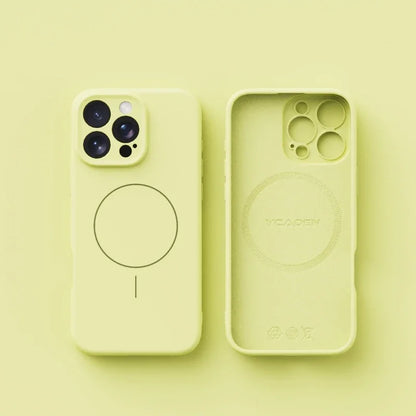 Capa de Celular em Silicone Líquido com MagSafe – Proteção Magnética p/ iPhone 11 ao 16 Pro Max