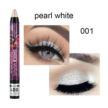 Lápis 2 em 1 Sombra e Batom – À Prova d’Água, Longa Duração e Efeito Glitter
