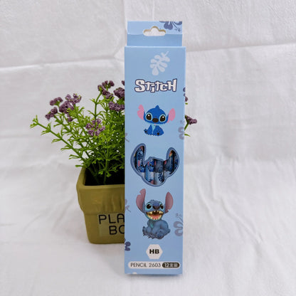 Kit 12 Lápis Disney Lilo & Stitch –  Presente Criativo Infantil Lápis de Colorir