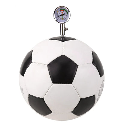 Medidor de Pressão para Bola de Futebol e Vôlei – Manômetro Portátil com 3 Agulhas e Válvula de Liberação de Ar