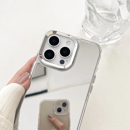 Capa de Celular Espelhada Luxo – Acrílico Resistente com Acabamento Metalizado p/ iPhone 11 ao 17 Pro Max