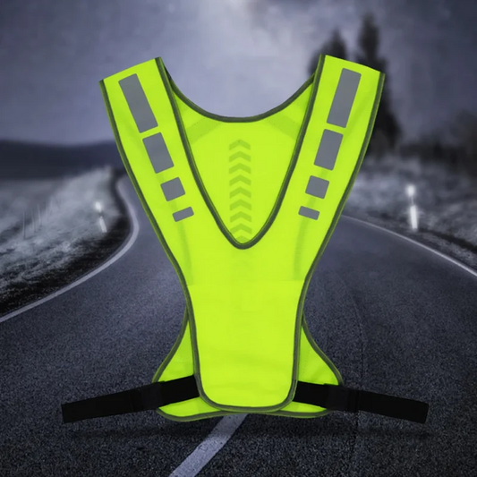 Colete Refletivo Esportivo Ajustável para Corrida e Ciclismo Noturno