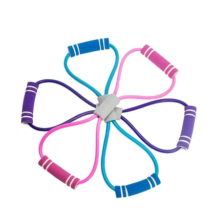 Faixas de Resistência com Pegadores de Espuma – Acessório de Treino em Casa, Yoga, Pilates e Exercícios de Força para Mulheres