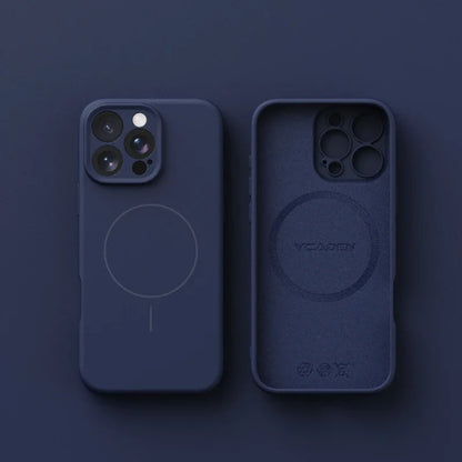 Capa de Celular em Silicone Líquido com MagSafe – Proteção Magnética p/ iPhone 11 ao 16 Pro Max
