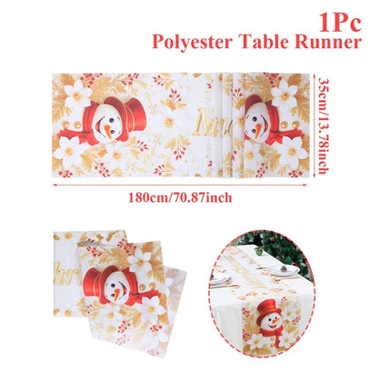 Caminho de Mesa de Natal – Decoração Merry Christmas para Casa, Festa e Ano Novo