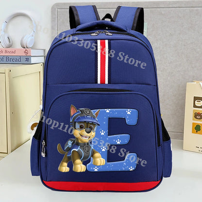 Mochila Escolar Patrulha Canina – Estampa com Letras, Grande Capacidade para Estudantes, Meninos e Meninas