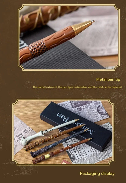 Caneta Varinha Harry Potter – Criativa em Resina, Presente Escolar e de Aniversário