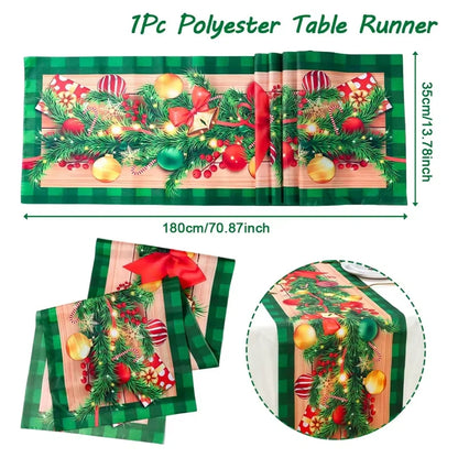 Caminho de Mesa de Natal – Decoração Merry Christmas para Casa, Festa e Ano Novo