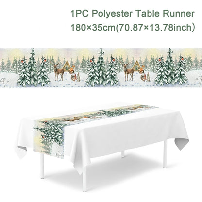 Caminho de Mesa de Natal – Decoração Merry Christmas para Casa, Festa e Ano Novo