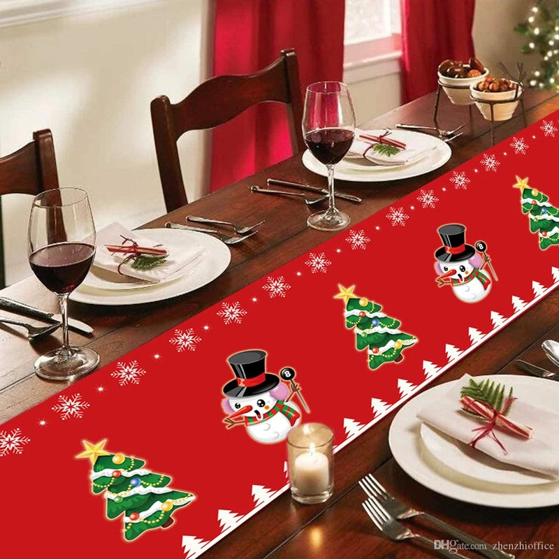 Caminho de Mesa de Natal – Decoração Merry Christmas para Casa, Festa e Ano Novo