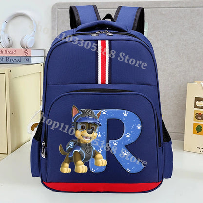 Mochila Escolar Patrulha Canina – Estampa com Letras, Grande Capacidade para Estudantes, Meninos e Meninas