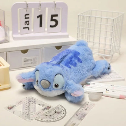 Estojo de Pelúcia Stitch Disney – Delicado e Macio, Ideal para Escola e Presentes