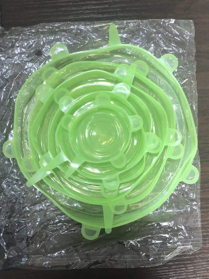 Tampa de Silicone Esticável Reutilizável – Conserva Alimentos, Sela Tigelas e Substitui Plástico Filme