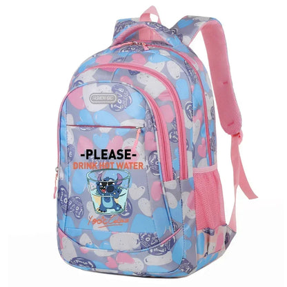 Mochila Escolar Disney Stitch – Estilo Divertido e Espaçosa, Ideal para Crianças, Adolescentes e Fãs da Disney