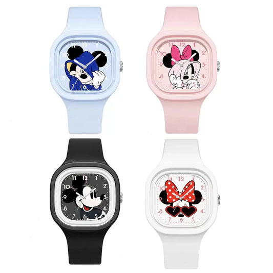 Relógio Infantil Mickey e Minnie – Moda Escolar, Estilo Divertido e Presente Perfeito para Meninos e Meninas