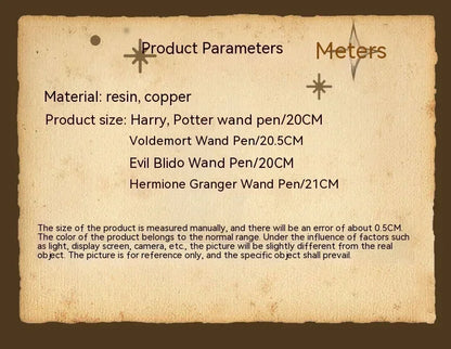 Caneta Varinha Harry Potter – Criativa em Resina, Presente Escolar e de Aniversário