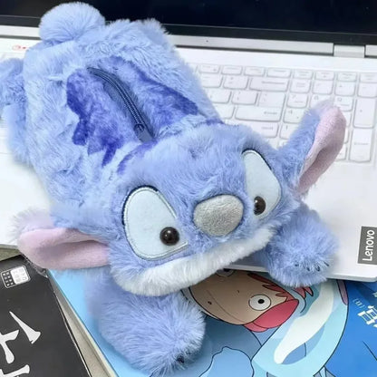 Estojo de Pelúcia Stitch Disney – Delicado e Macio, Ideal para Escola e Presentes