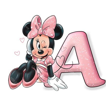 Estojo Disney Minnie Mouse – Organizador  Grande e Prático para Escola com Inicial do Nome .