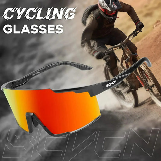 Óculos de Ciclismo SCVCN UV400 – Esportivos, Polarizados e Resistentes, Ideais para Mountain Bike, Estrada e Atividades ao Ar Livre