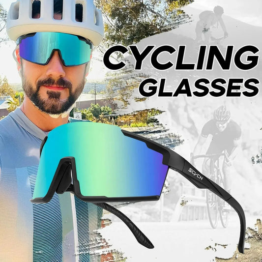 Óculos de Ciclismo SCVCN UV400 – Esportivos, Polarizados e Resistentes, Ideais para Mountain Bike, Estrada e Atividades ao Ar Livre