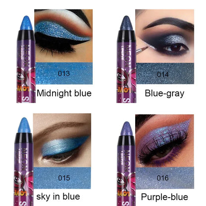 Lápis 2 em 1 Sombra e Batom – À Prova d’Água, Longa Duração e Efeito Glitter