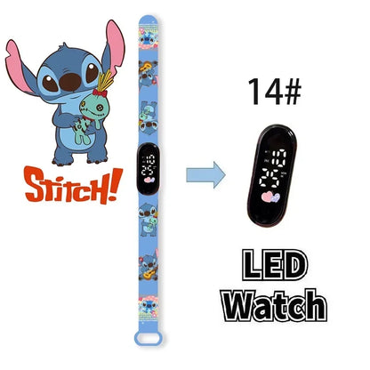 Relógio Digital Infantil Disney com LED Luminoso – Toque, Resistente à Água, Esportivo e Ideal para Presente