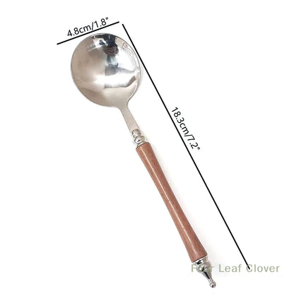 Colher de Aço Inox Dourada – Cabo Longo para Sobremesas, Café e Drinks
