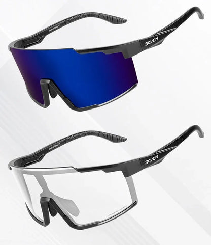 Óculos de Ciclismo SCVCN UV400 – Esportivos, Polarizados e Resistentes, Ideais para Mountain Bike, Estrada e Atividades ao Ar Livre