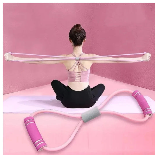 Faixas de Resistência com Pegadores de Espuma – Acessório de Treino em Casa, Yoga, Pilates e Exercícios de Força para Mulheres