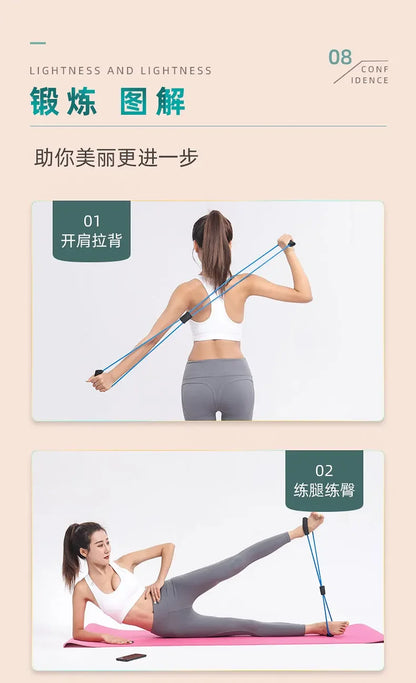 Faixas de Resistência com Pegadores de Espuma – Acessório de Treino em Casa, Yoga, Pilates e Exercícios de Força para Mulheres